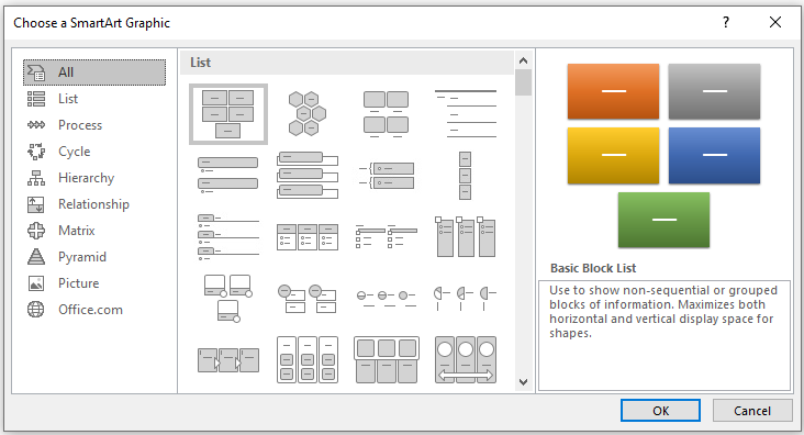 Powerpoint's SmartArt feature