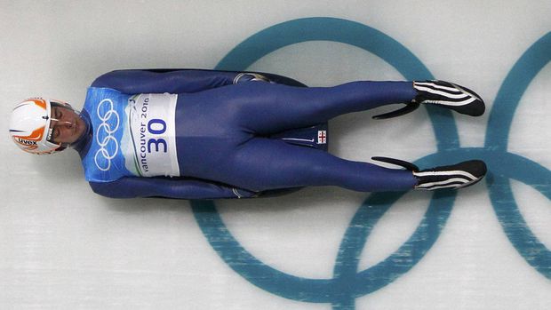 Nodar Kumaritashvili of Georgia competes during luge training ahead of the Vancouver 2010 Winter Olympics in Whistler, British Columbia, February 10, 2010. Kumaritashvili was killed after crashing during a training run February 12.